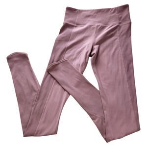 Athleta Elation Hybrid Ribbed Size Small Barre Leggings Powervita Pink / Mauve